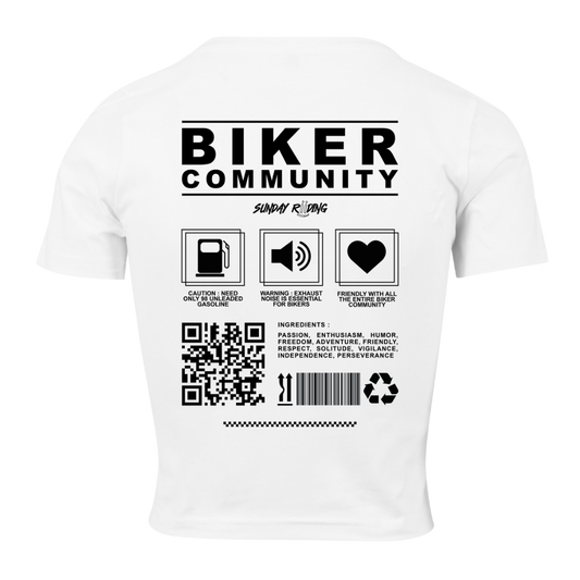 Crop Top Femme Biker Community