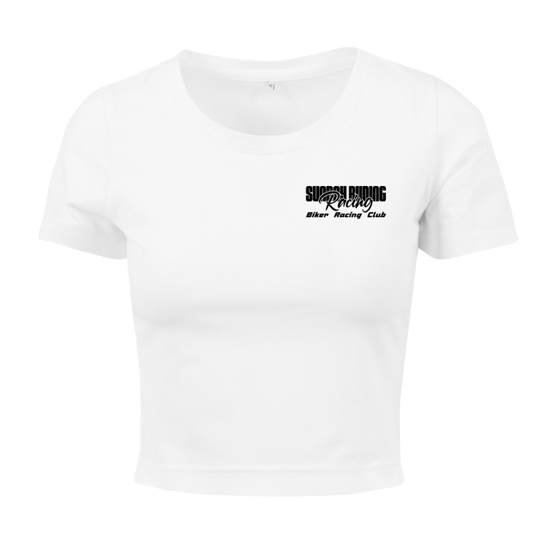 Crop Top Femme Blanc SR Racing Club