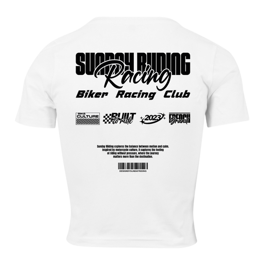 Crop Top Femme Blanc SR Racing Club