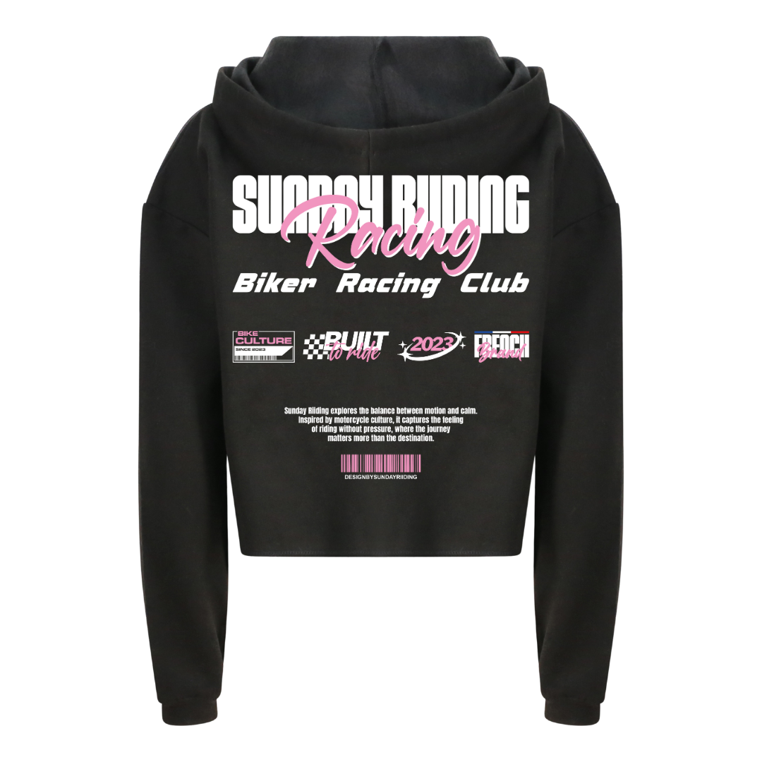 Crop Top Femme Noir SR Racing Club