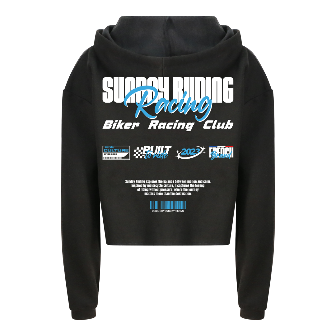 Crop Top Femme Noir SR Racing Club