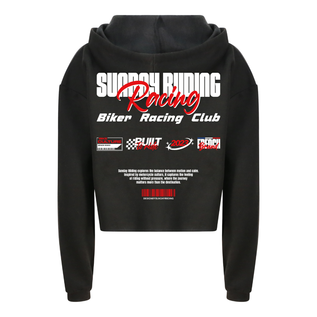 Crop Top Femme Noir SR Racing Club