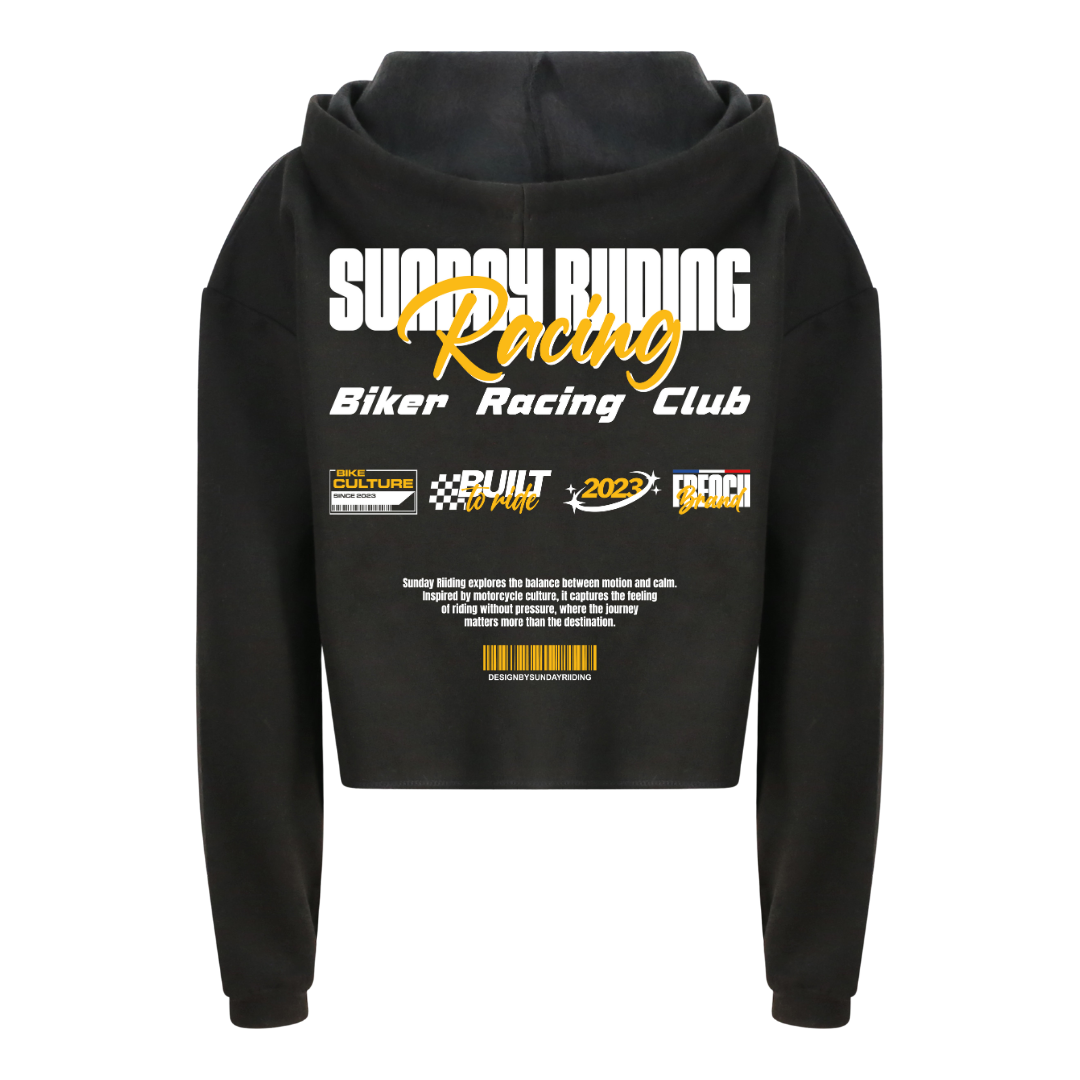 Crop Top Femme Noir SR Racing Club