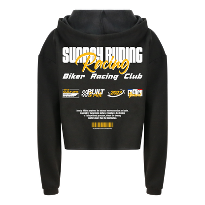 Crop Top Femme Noir SR Racing Club