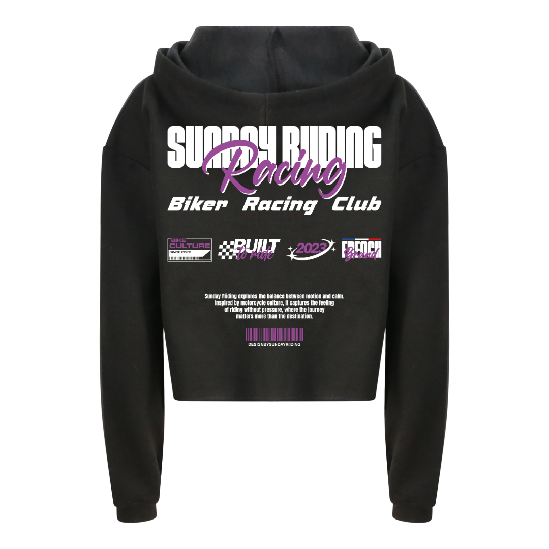 Crop Top Femme Noir SR Racing Club