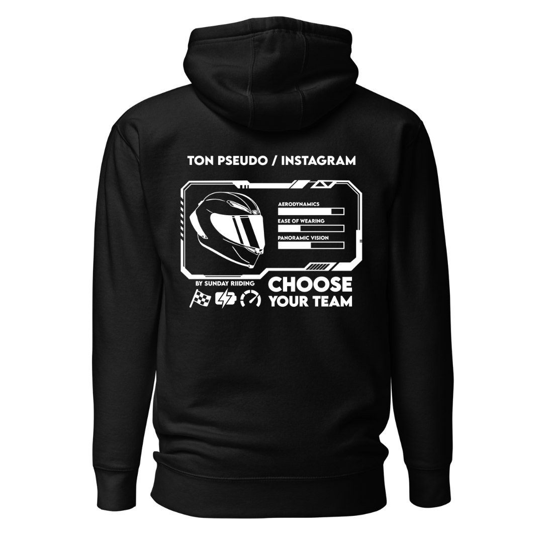 Hoodie Unisexe CYT Noir Personnalisable