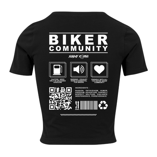 Crop Top Femme Biker Community