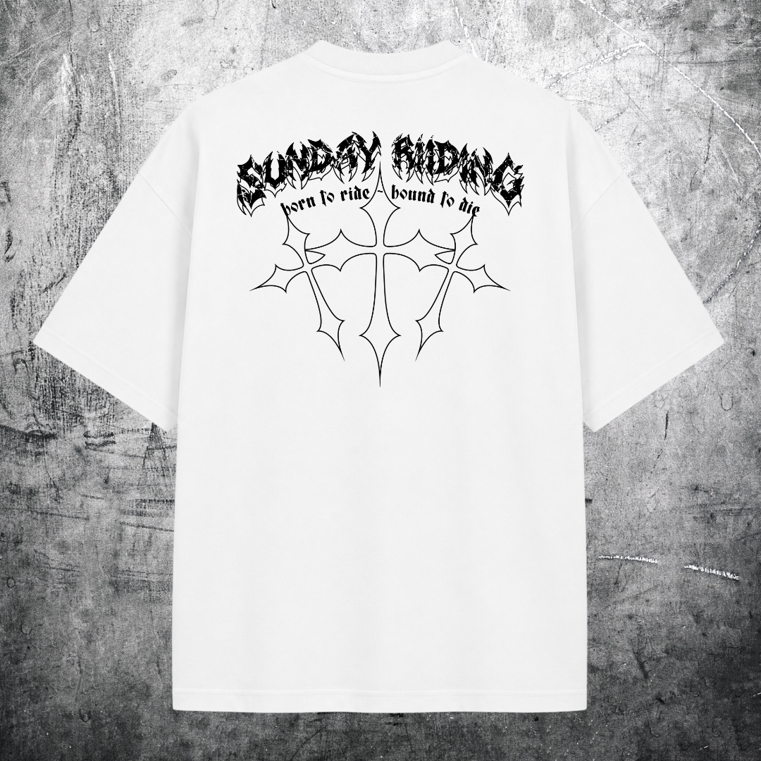 T-shirt Oversize Unisexe Grunge Biker