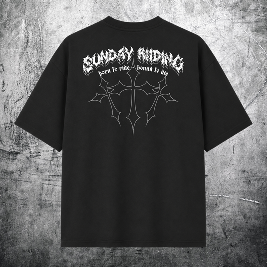 T-shirt Oversize Unisexe Grunge Biker