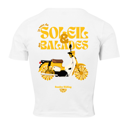 Crop Top Femme je veux du Soleil et des Balades