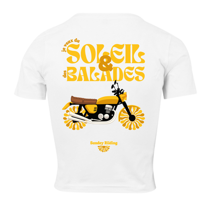 Crop Top Femme je veux du Soleil et des Balades