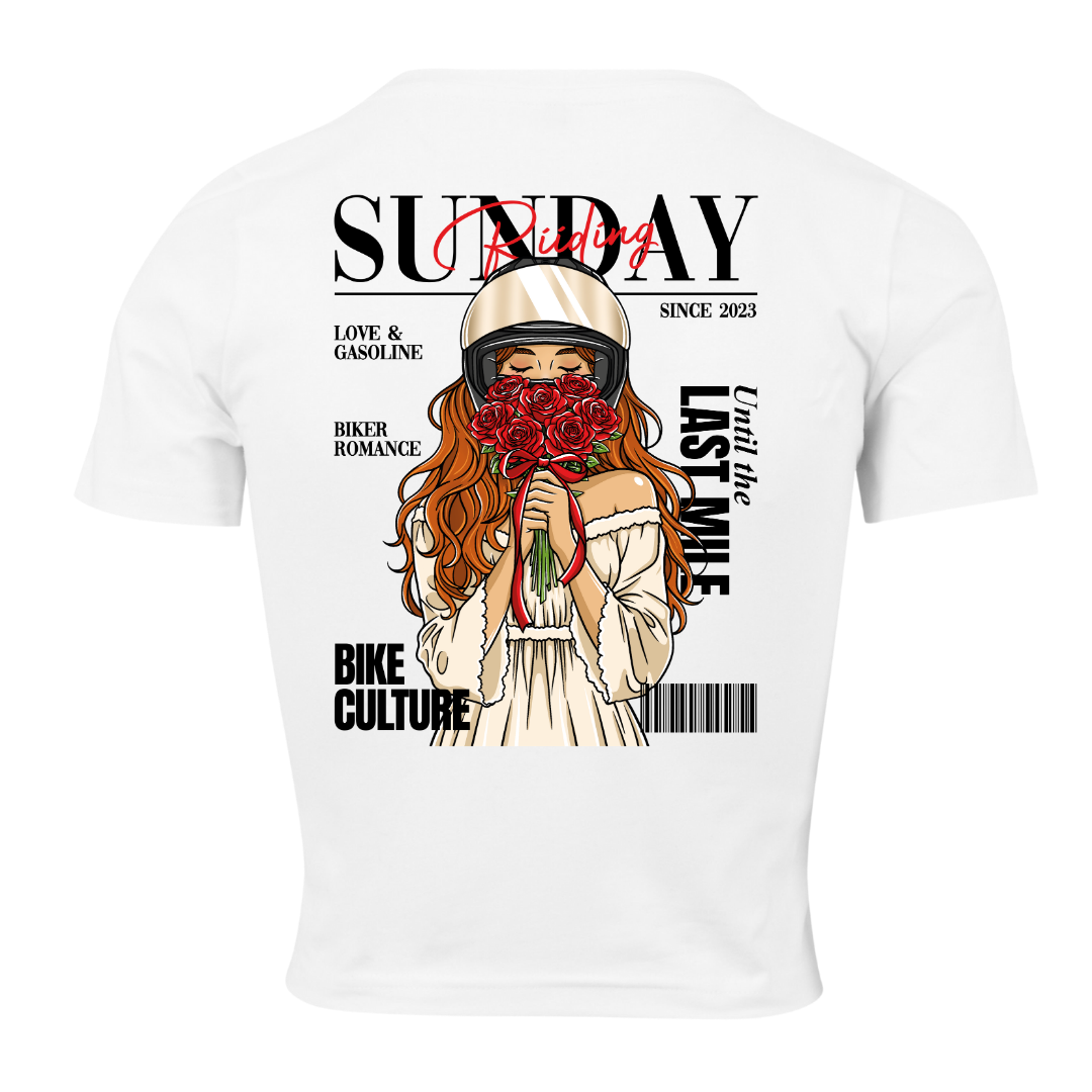 Crop Top Femme Biker Couple