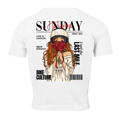 Crop Top Femme Biker Couple