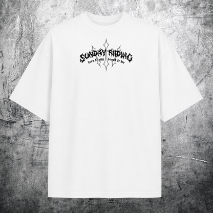 T-shirt Oversize Unisexe Grunge Biker
