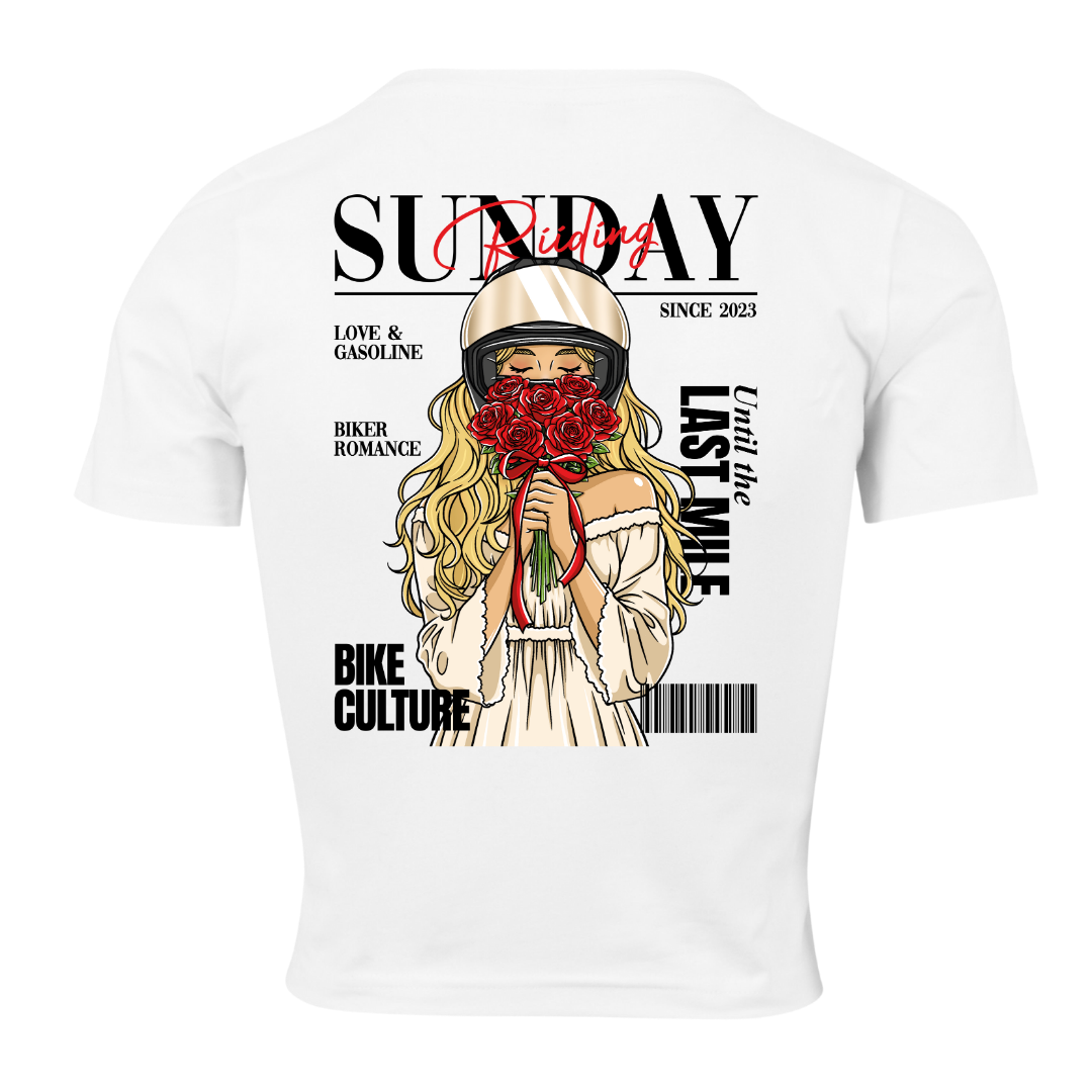 Crop Top Femme Biker Couple