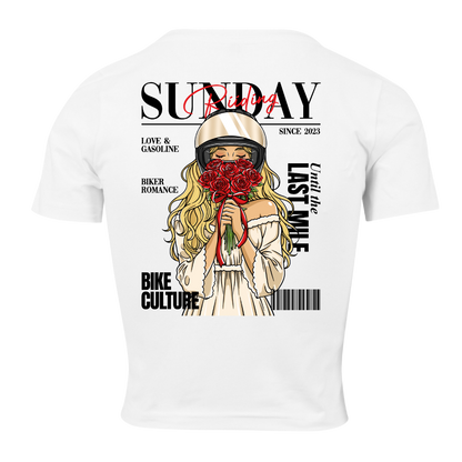 Crop Top Femme Biker Couple