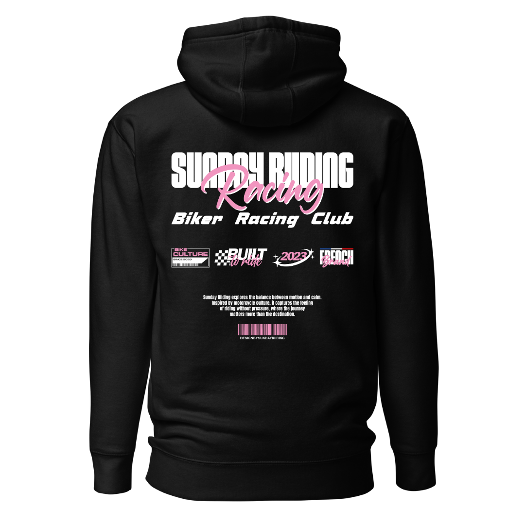 Hoodie Unisexe Noir SR Racing Club