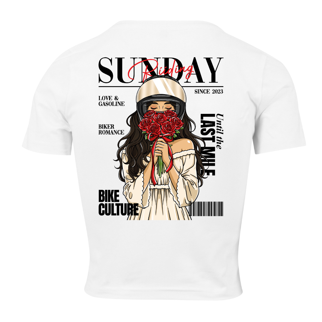 Crop Top Femme Biker Couple