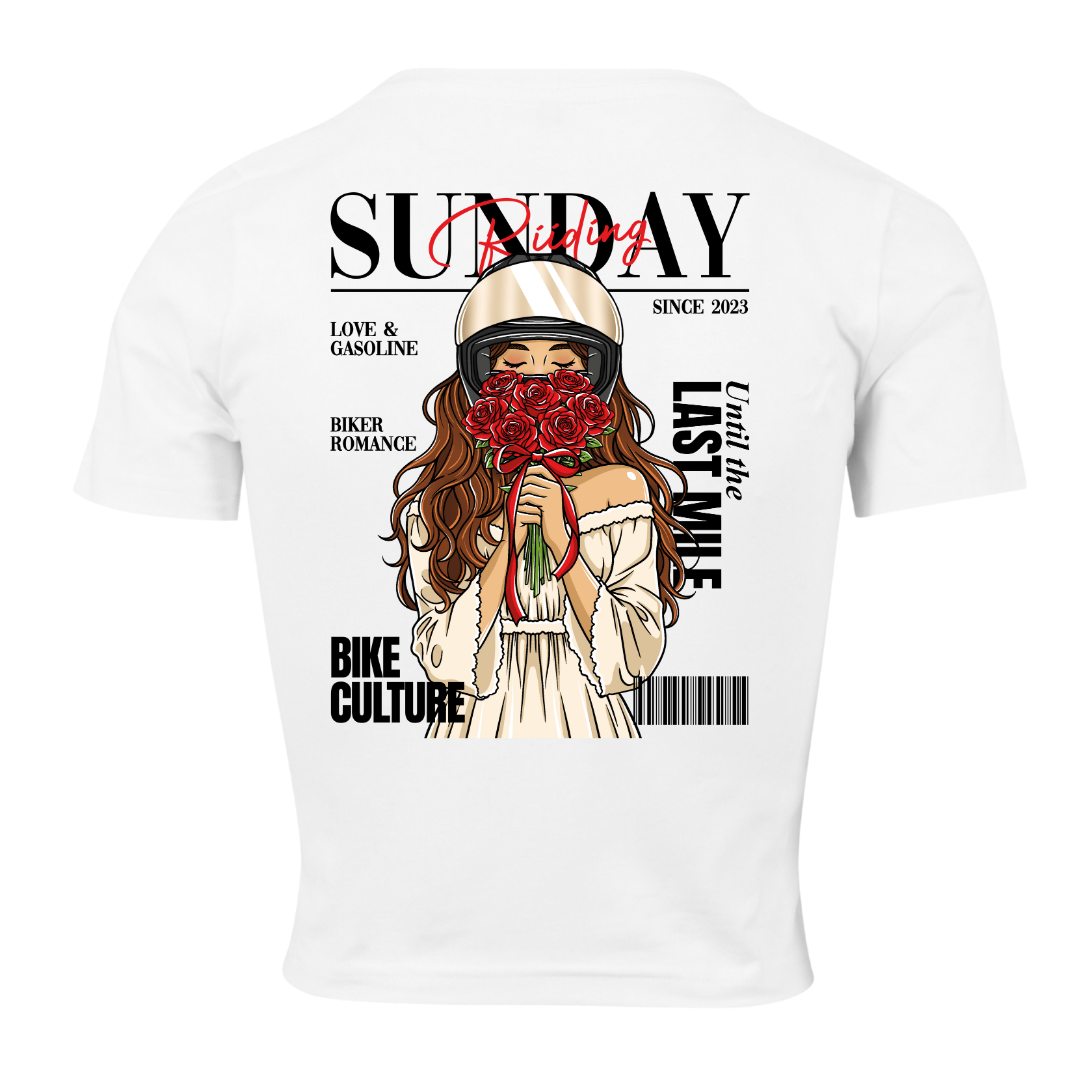 Crop Top Femme Biker Couple