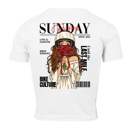 Crop Top Femme Biker Couple