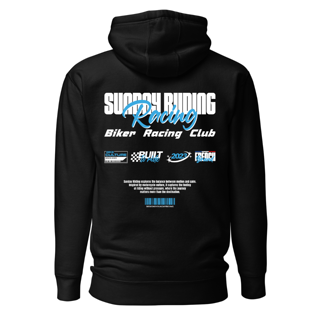 Hoodie Unisexe Noir SR Racing Club