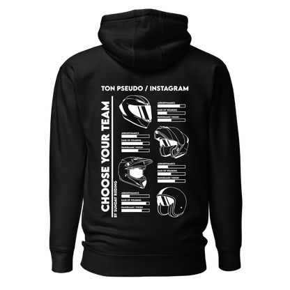 Hoodie Unisexe CYT Noir Personnalisable