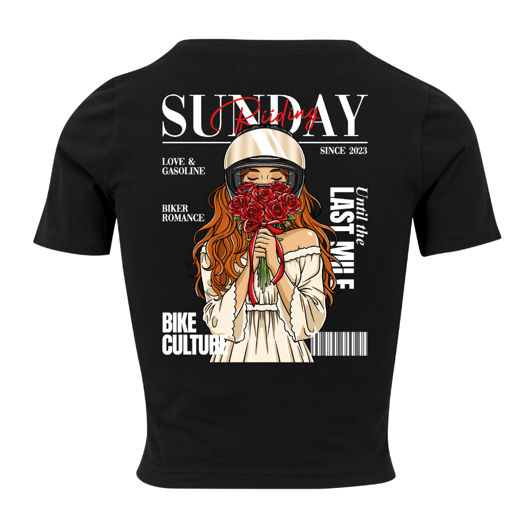 Crop Top Femme Biker Couple