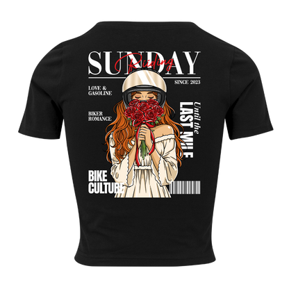 Crop Top Femme Biker Couple