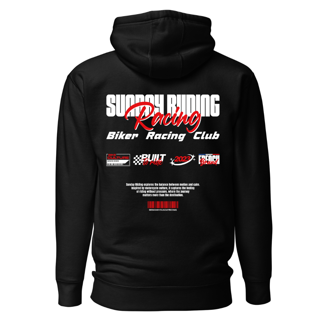 Hoodie Unisexe Noir SR Racing Club
