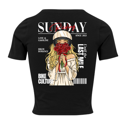 Crop Top Femme Biker Couple