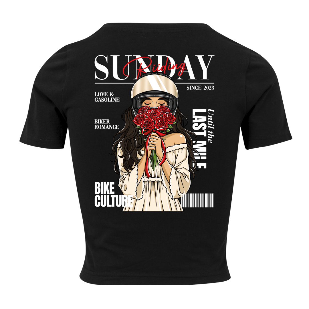 Crop Top Femme Biker Couple