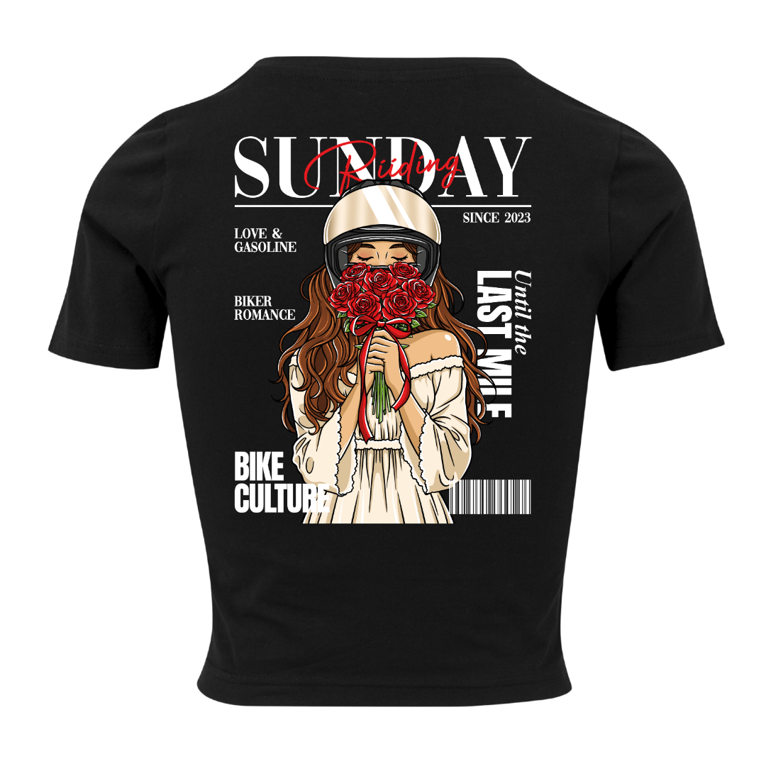 Crop Top Femme Biker Couple