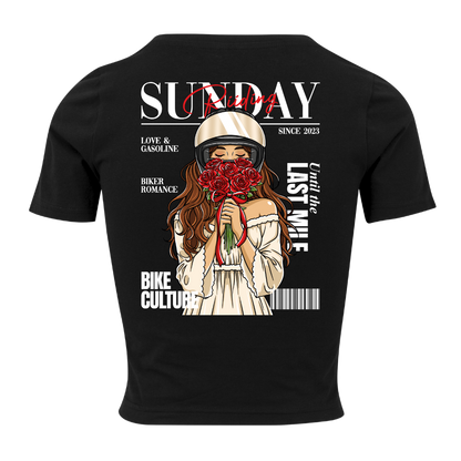 Crop Top Femme Biker Couple
