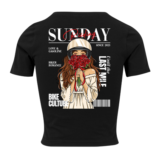 Crop Top Femme Biker Couple