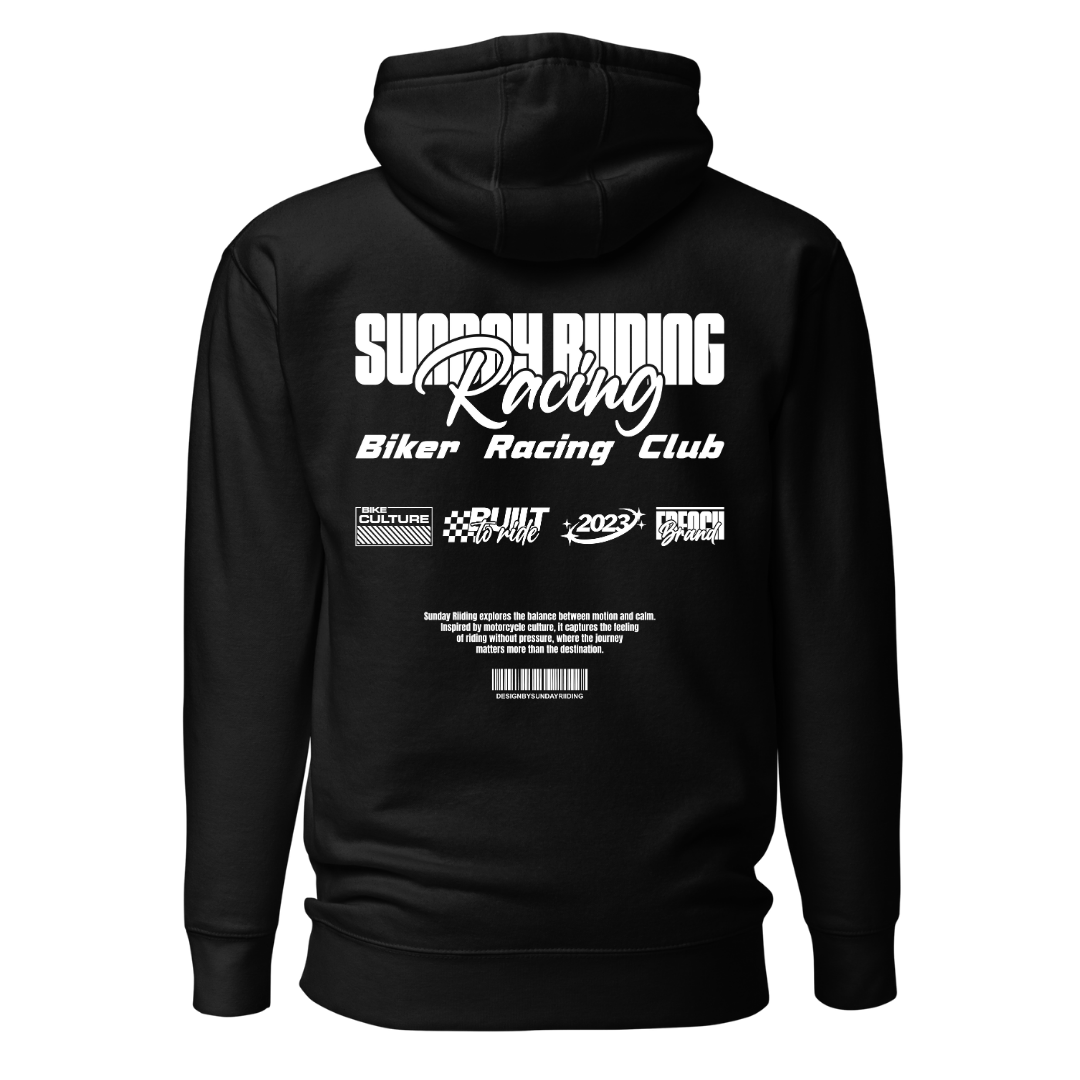 Hoodie Unisexe Noir SR Racing Club