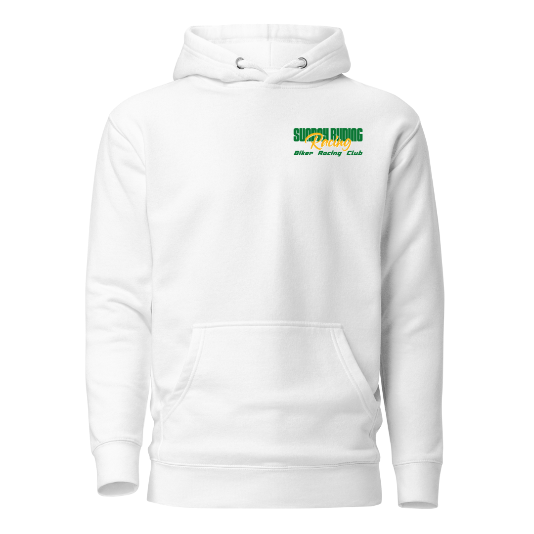 Hoodie Unisexe Blanc SR Racing Club