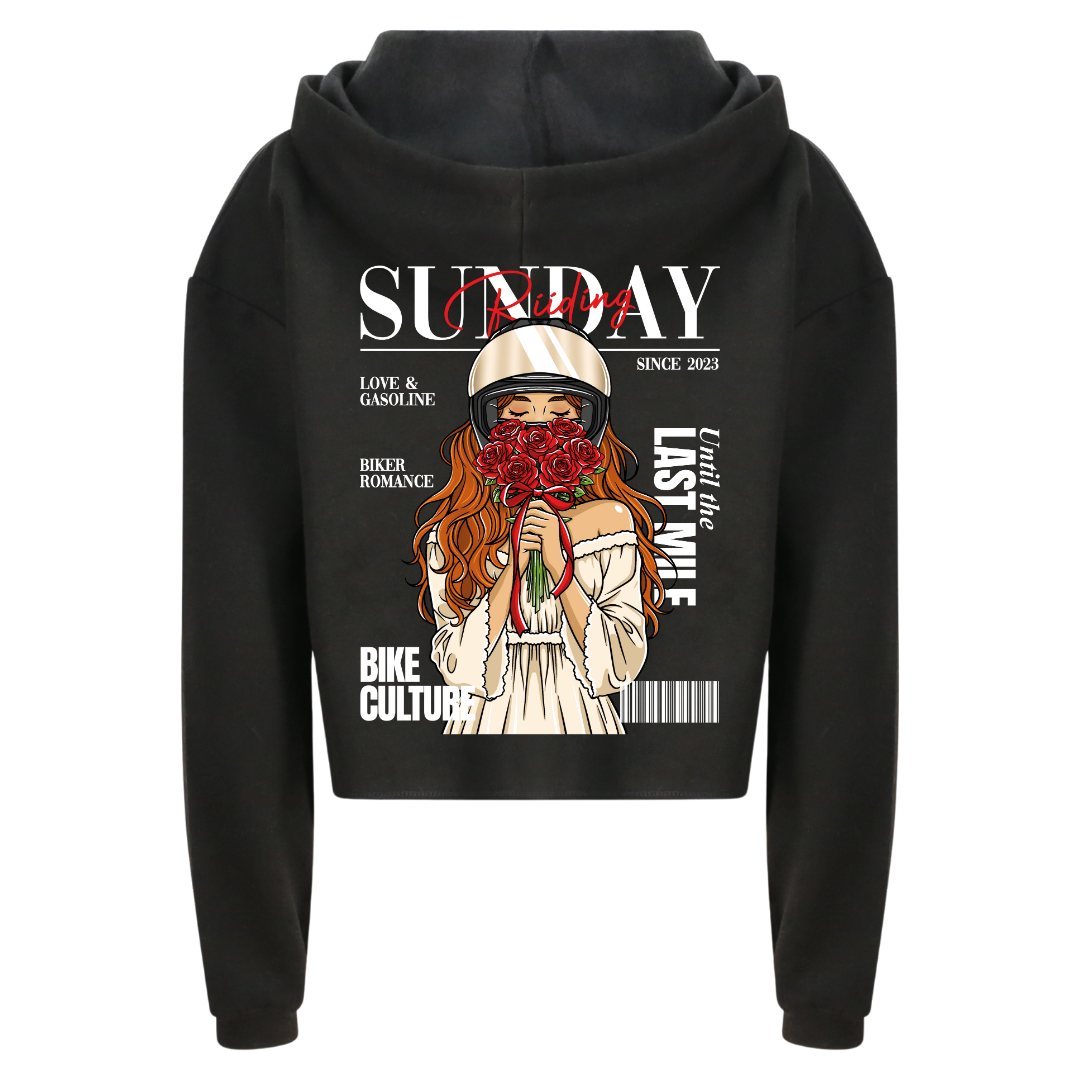 Crop Top Femme Biker Couple