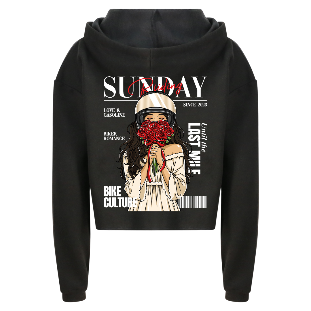 Crop Top Femme Biker Couple