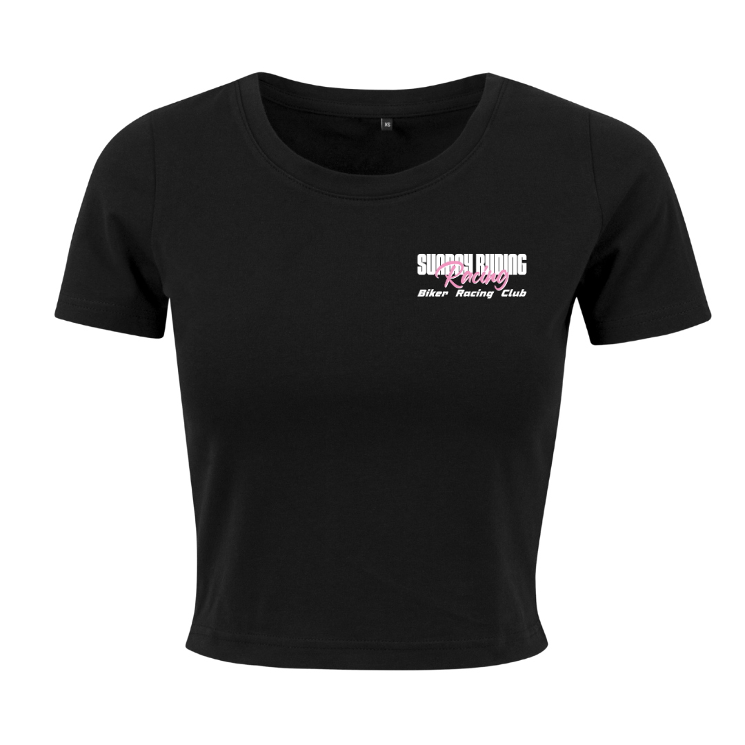Crop Top Femme Noir SR Racing Club