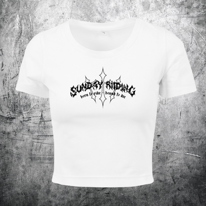 Crop Top Femme Grunge Biker