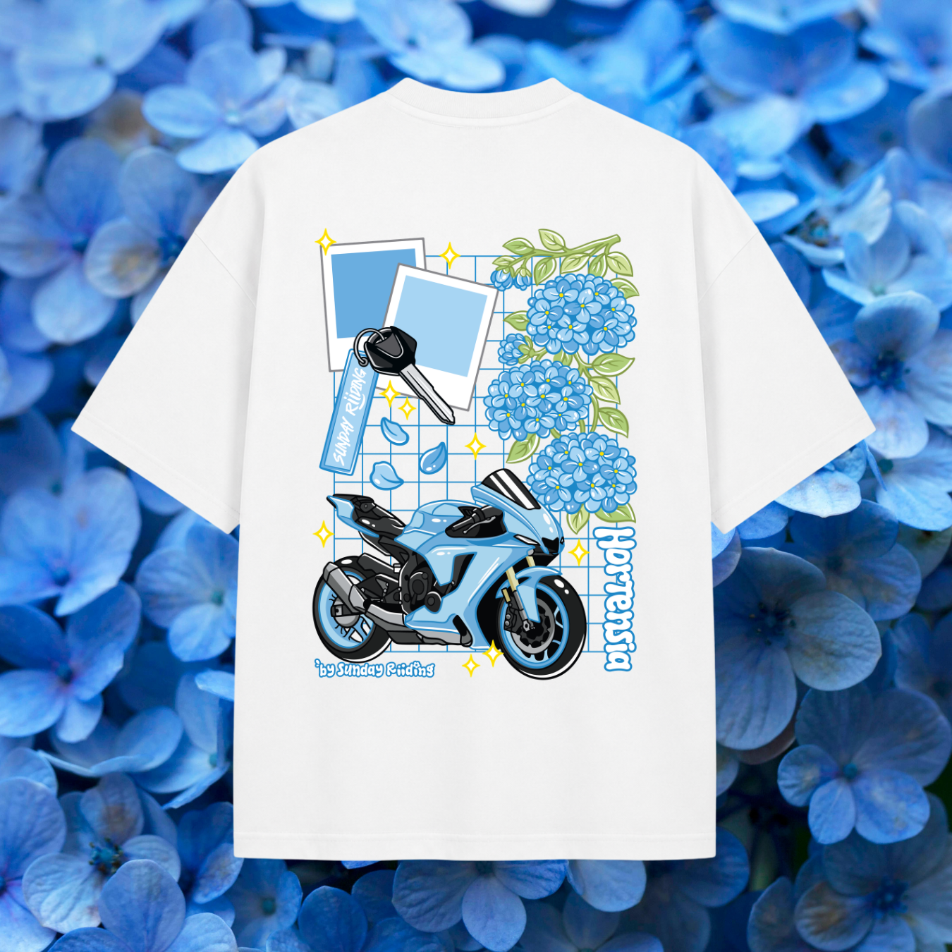 T-shirt Oversize Unisexe Hortensia