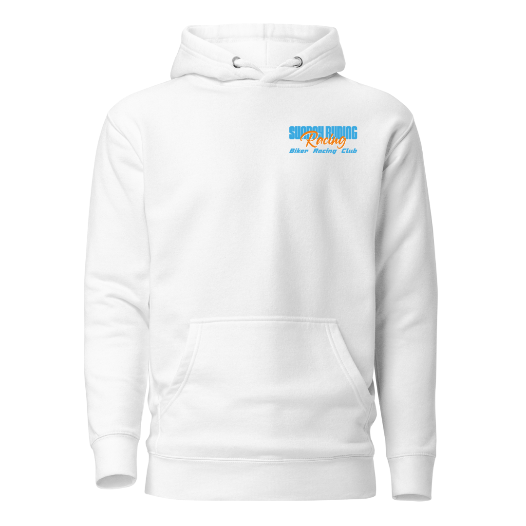Hoodie Unisexe Blanc SR Racing Club