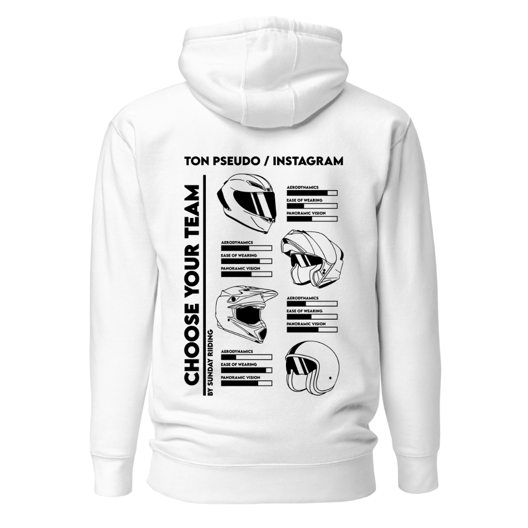 Hoodie Unisexe CYT Blanc Personnalisable