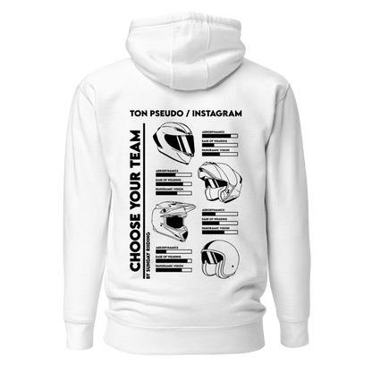 Hoodie Unisexe CYT Blanc Personnalisable