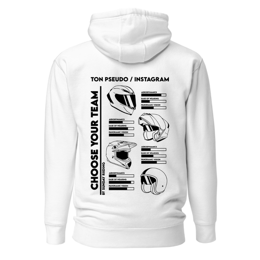 Hoodie Unisexe CYT Blanc Personnalisable