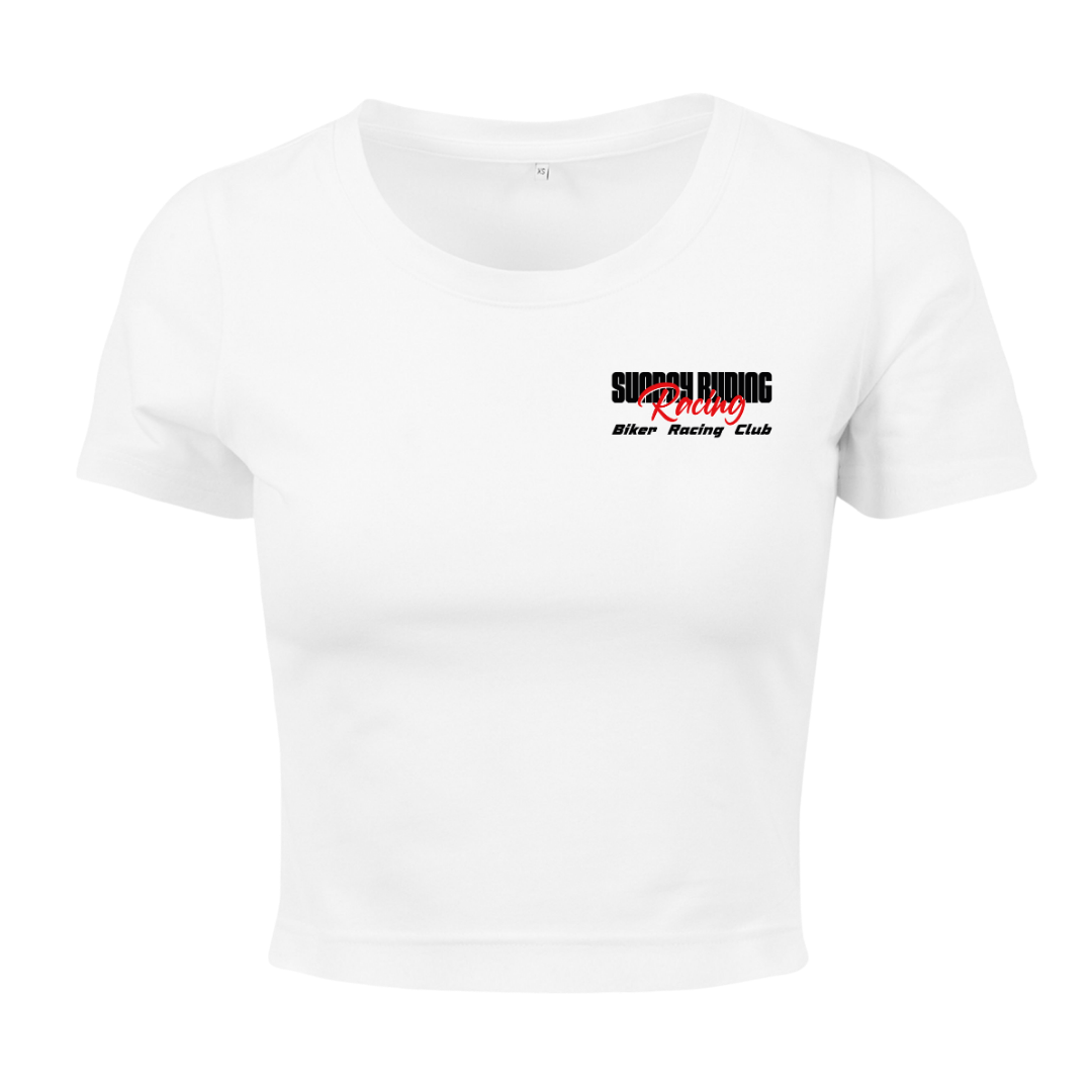 Crop Top Femme Blanc SR Racing Club