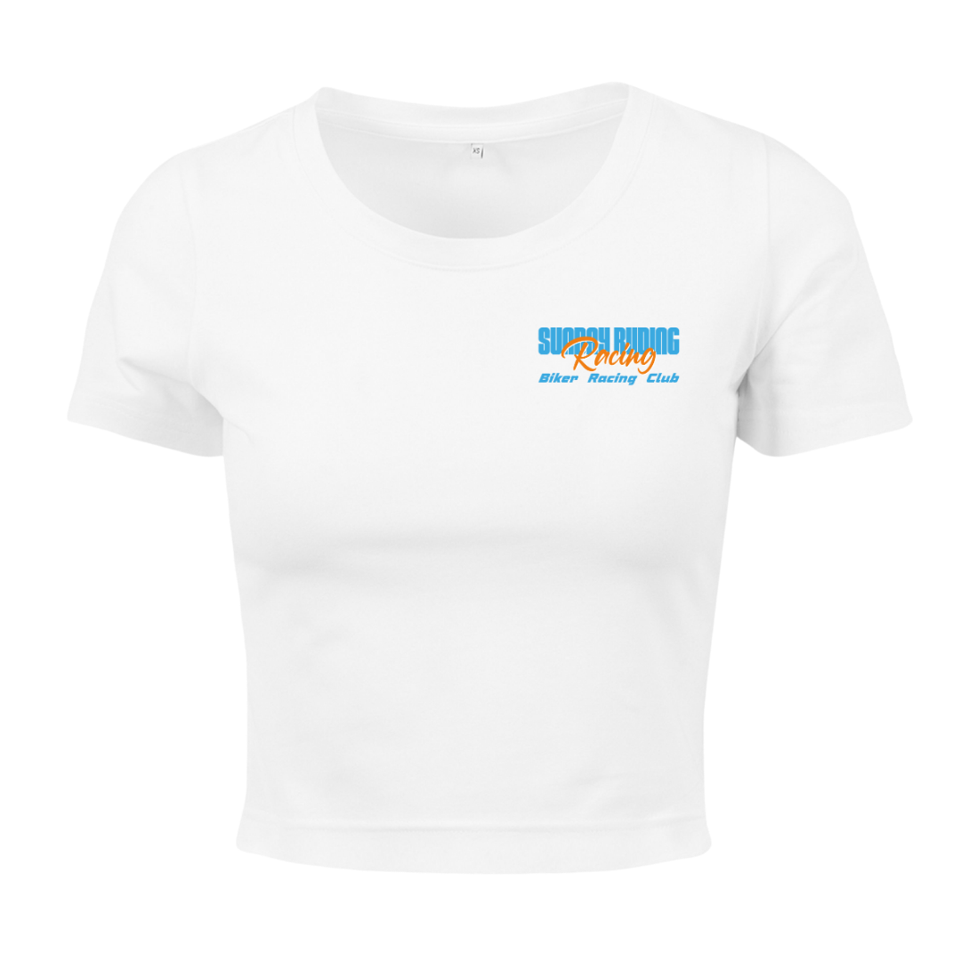 Crop Top Femme Blanc SR Racing Club