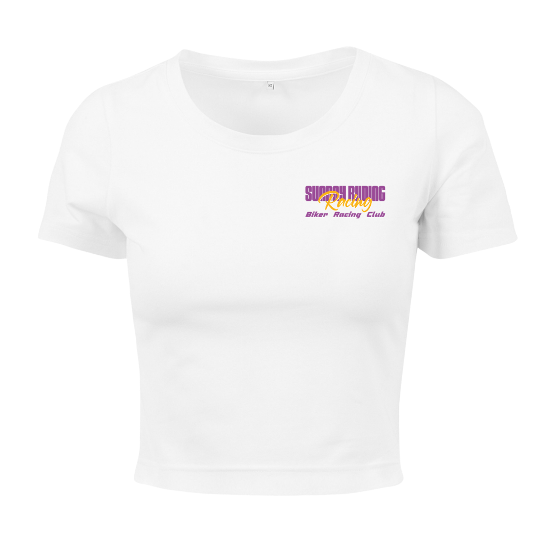 Crop Top Femme Blanc SR Racing Club