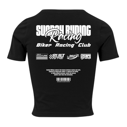 Crop Top Femme Noir SR Racing Club