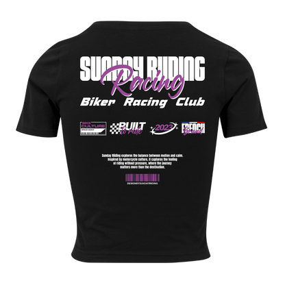 Crop Top Femme Noir SR Racing Club